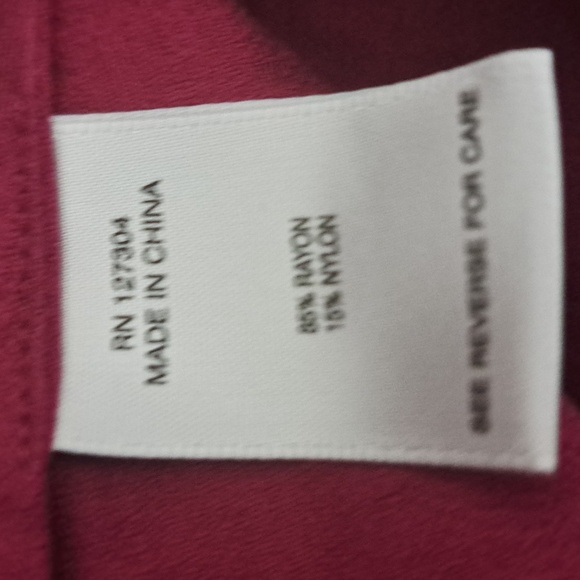 John Mark Solid Woven Wire Collar 3/4 Batwing Sleeve Button Front Tunic - Picture 7 of 7